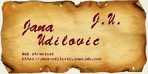 Jana Udilović vizit kartica